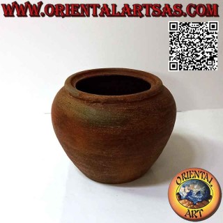 Handmade Thai terracotta vase, handmade (18 cm and 22 cm ø)