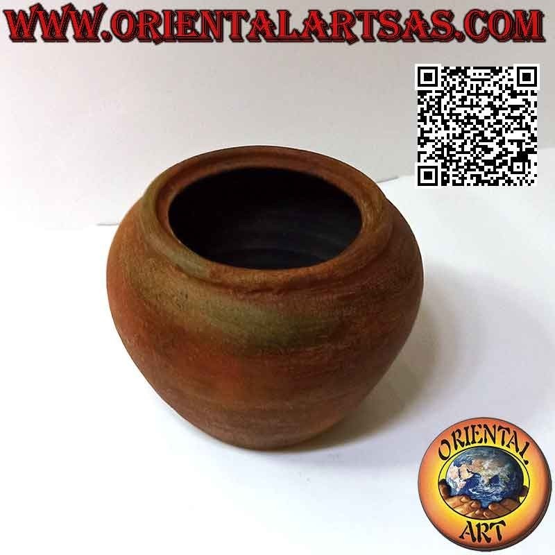 Handmade Thai terracotta vase, handmade (18 cm and 22 cm ø)