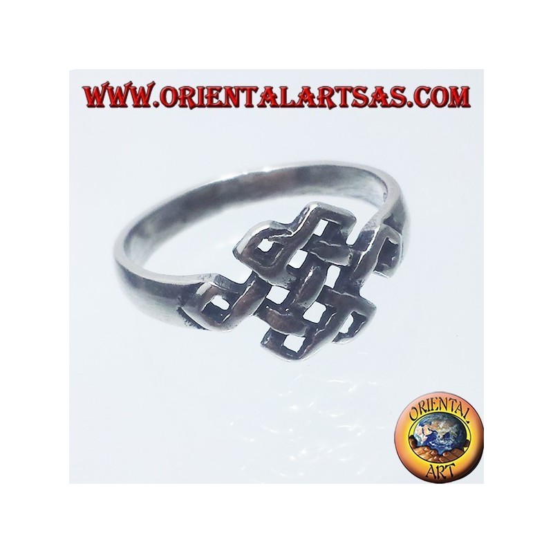 Anello in argento  Srivatsa  infinito tibetano
