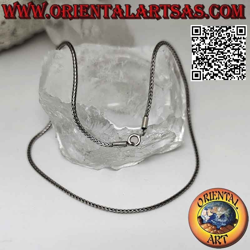 Indonesische Schlangenkette aus 925 ‰ Silber mit glattem Verschluss von 42 cm x 2 mm