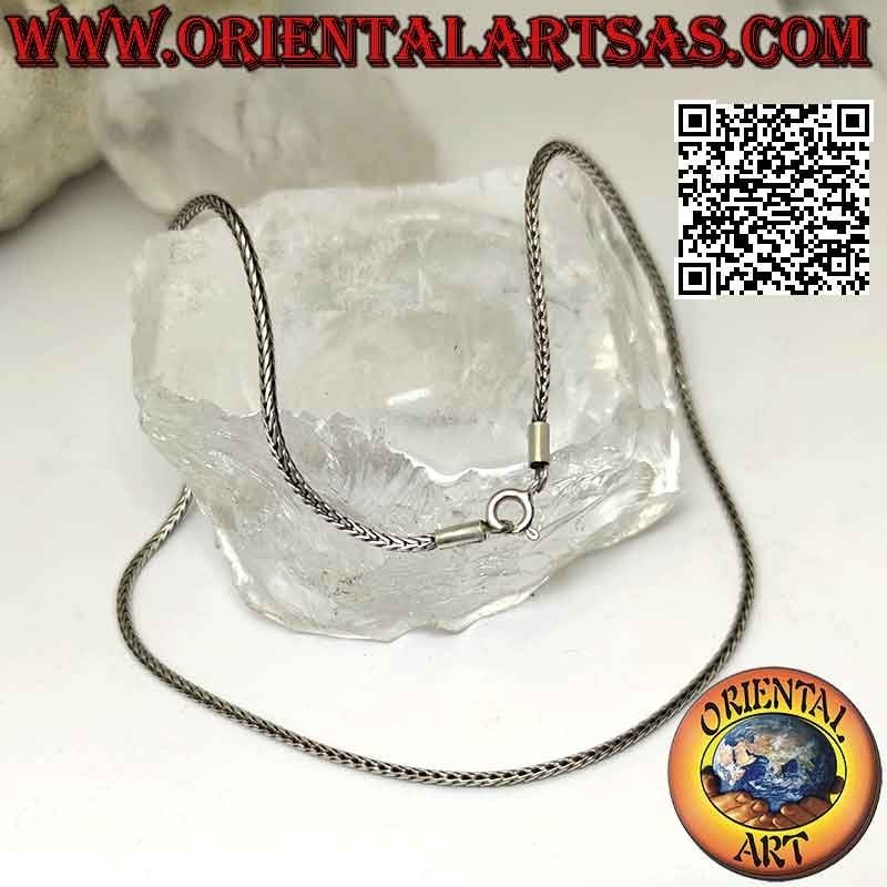 925 ‰ silver Indonesian snake chain necklace with 42 cm x 2 mm smooth clasp
