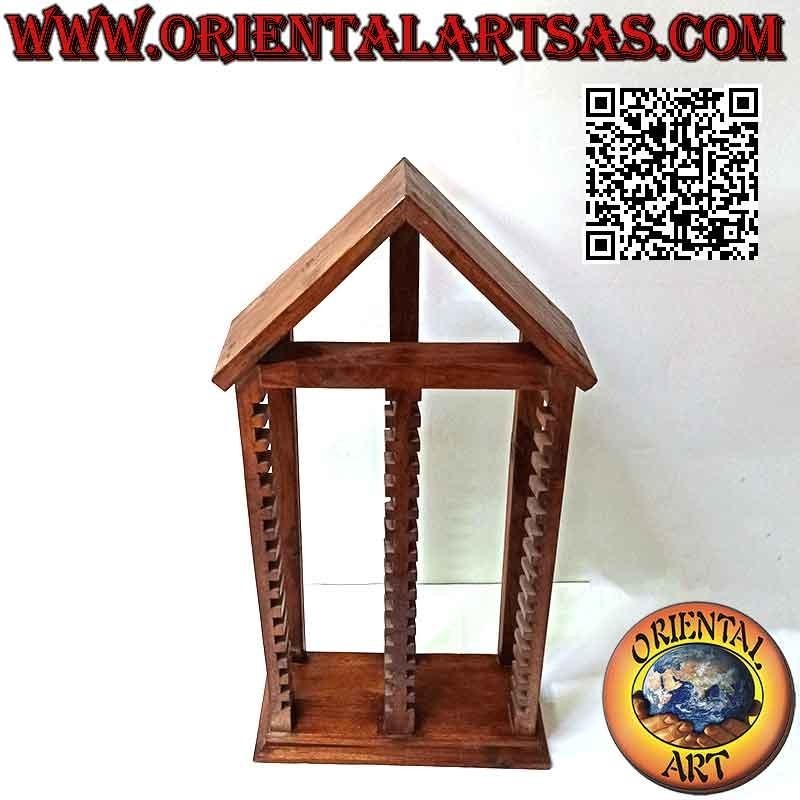 Range-CD à pignon "Essential" en bois de teck (67 x 35 cm)