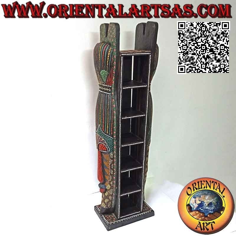 Tablón de anuncios de seis cuadrados con máscaras de mosaico "Australian Aboriginal" en madera de balsa