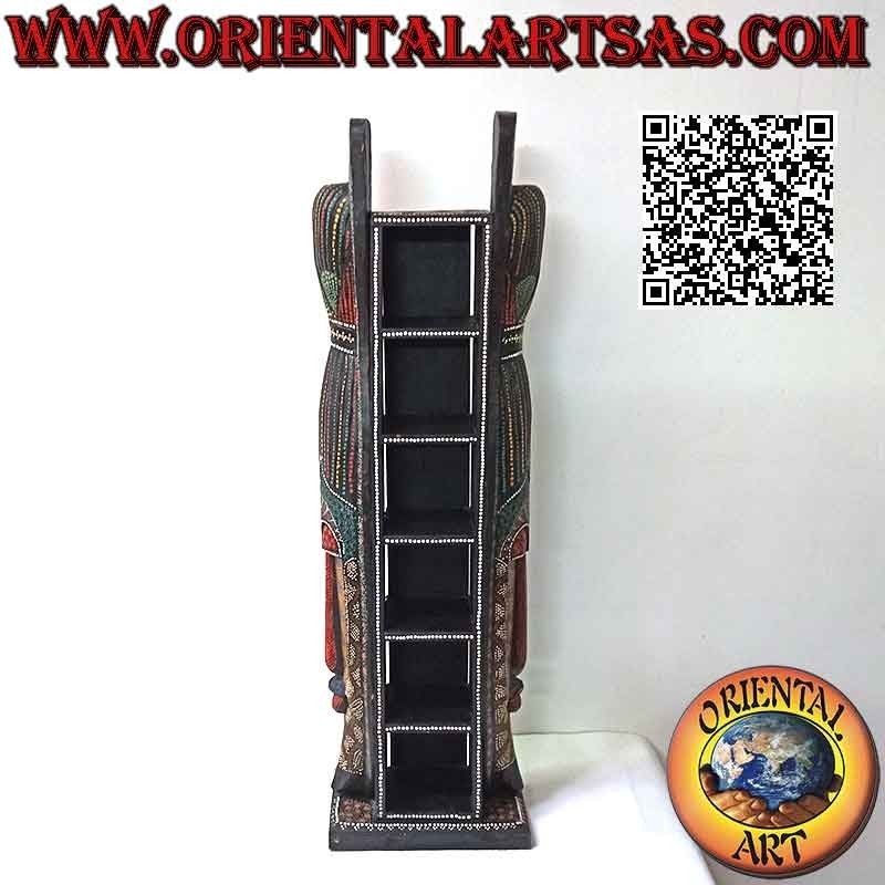 Tablón de anuncios de seis cuadrados con máscaras de mosaico "Australian Aboriginal" en madera de balsa