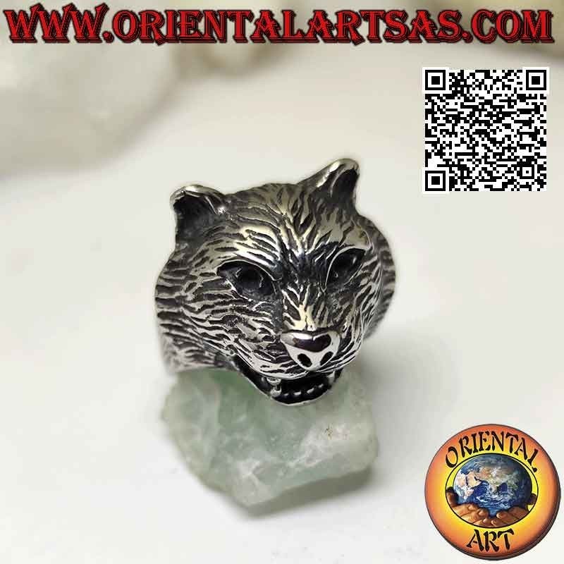 Ring made of surgical steel (316L), in the shape of a panther head