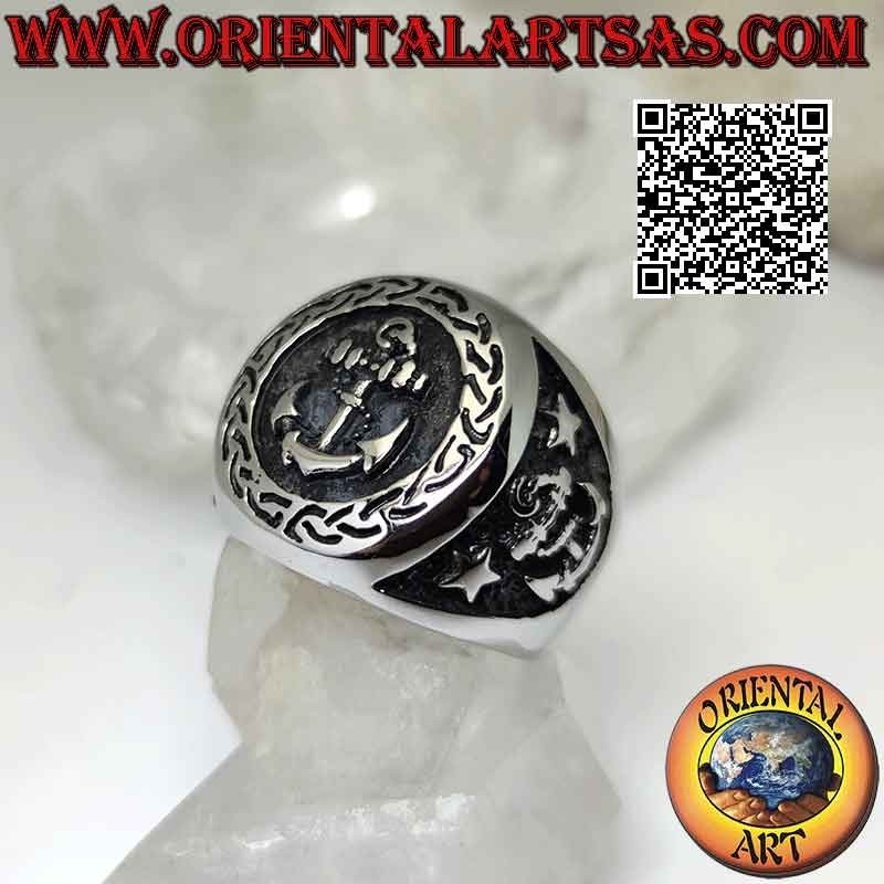 Aro de acero quirúrgico (316L), anclaje en bajorrelieve en el círculo y en los laterales