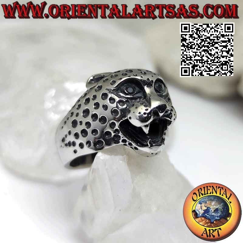 copy of Bague en acier chirurgical (316L), en forme de tête de panthère