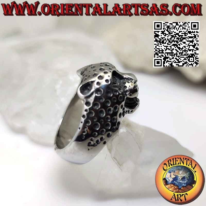 Anillo de acero quirúrgico (316L), en forma de cabeza de leopardo