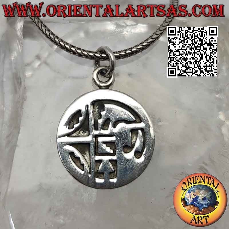 Pendentif en argent, médaille avec apocalypse maya gravée