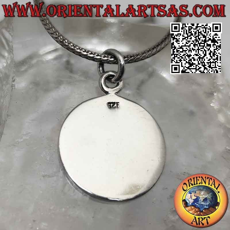 Pendentif en argent, médaille avec apocalypse maya gravée