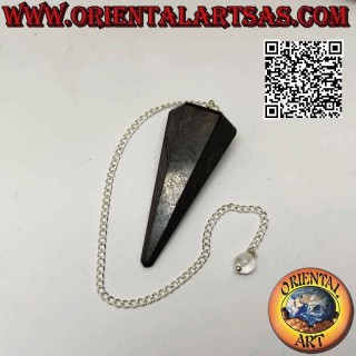 Black Obsidian Faceted Pointed Pendulum | Oriental Art