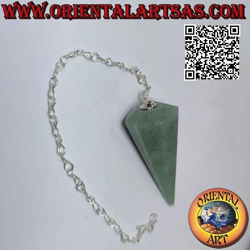 Green Aventurine Faceted Pointed Pendulum | Oriental Art