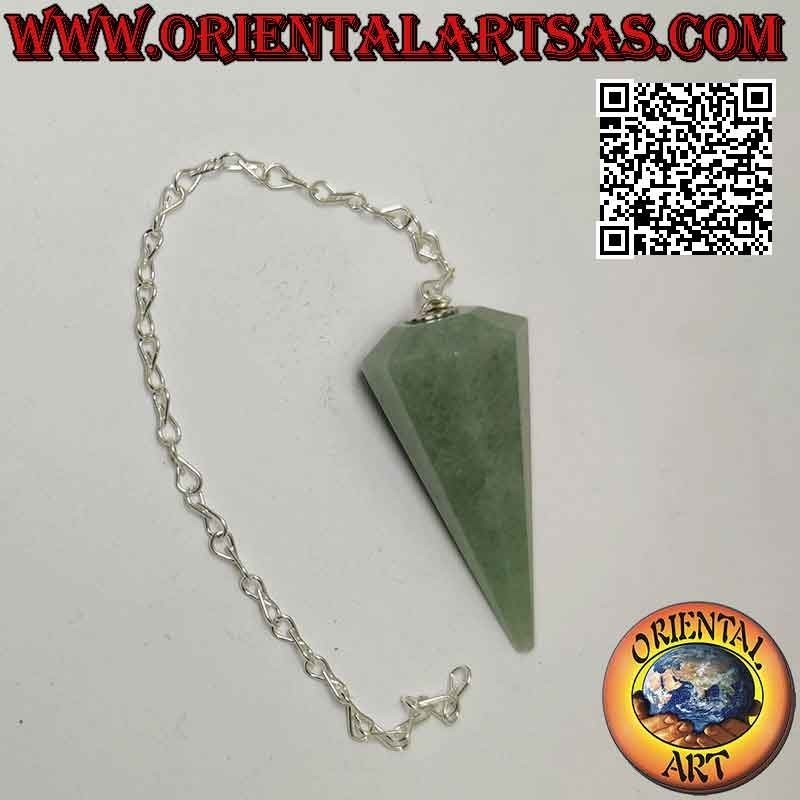 Green Aventurine Faceted Pointed Pendulum | Oriental Art
