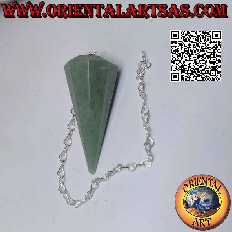 Green Aventurine Faceted Pointed Pendulum | Oriental Art