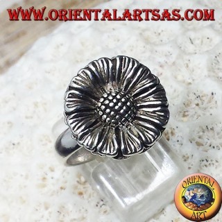 Silberring Sonnenblume