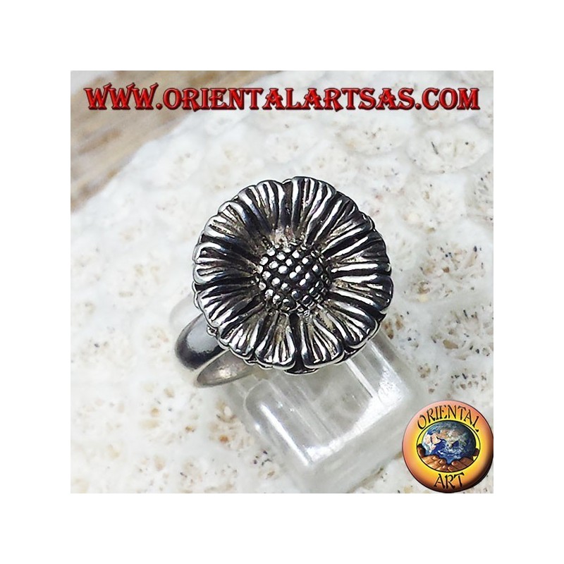Anello in argento girasole