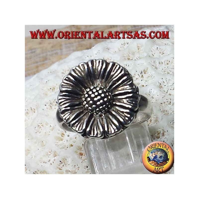 Silver ring Sunflower