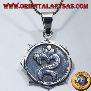 Indonésien Pendentif Om, argent