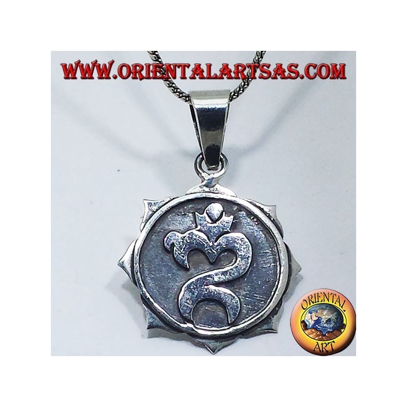 Indonésien Pendentif Om, argent