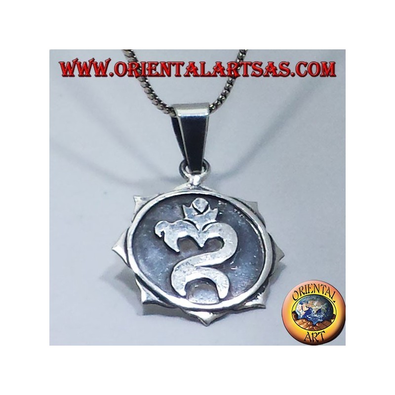Indonésien Pendentif Om, argent