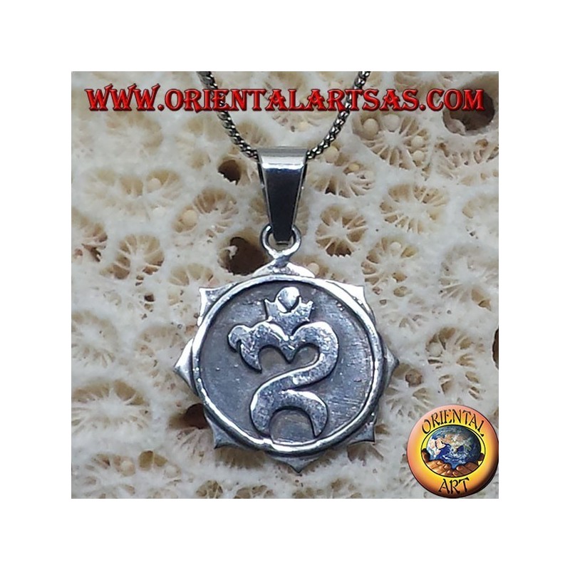 Indonesian Om pendant, silver
