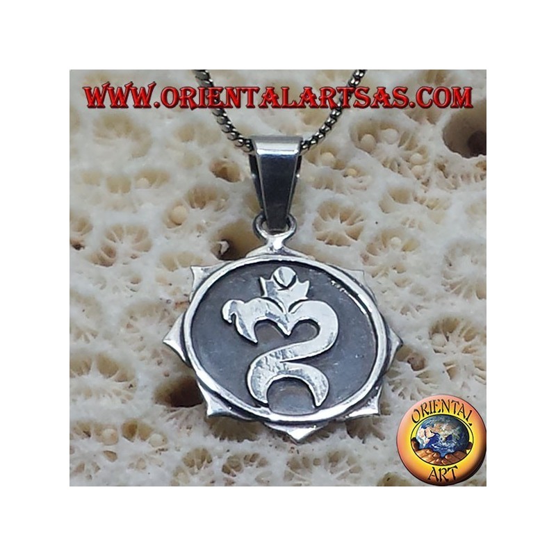 Indonésien Pendentif Om, argent