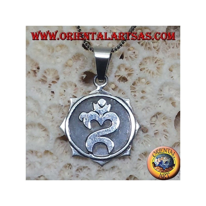 Indonesian Om pendant, silver