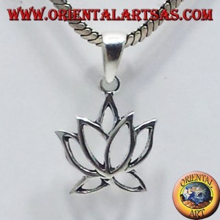 Lotus colgante de plata