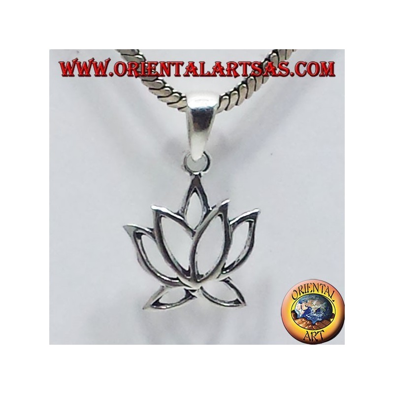 silver pendant Lotus