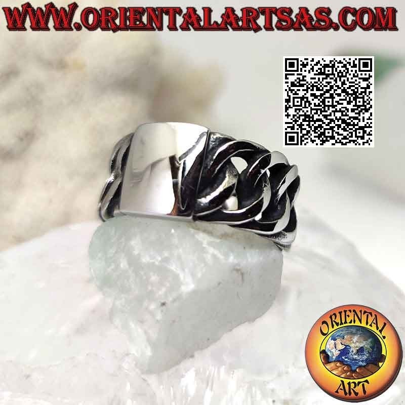 Anillo de acero quirúrgico (316L), banda ancha de cadena de anillos entrelazados