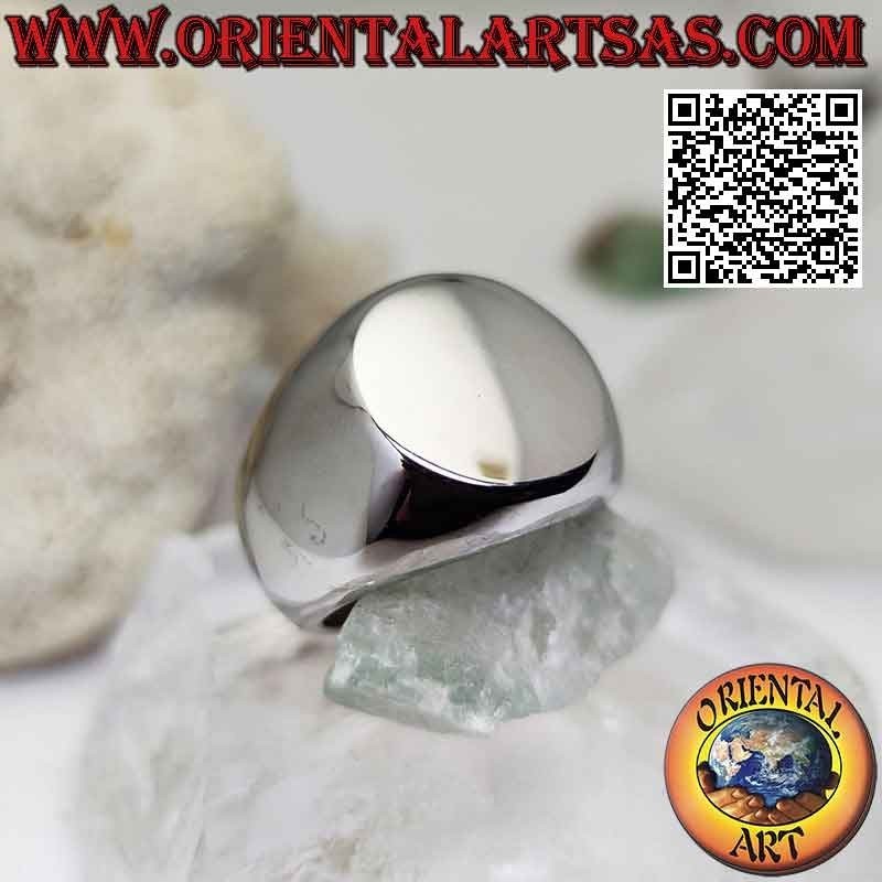 Surgical steel ring (316L), smooth with large flat round