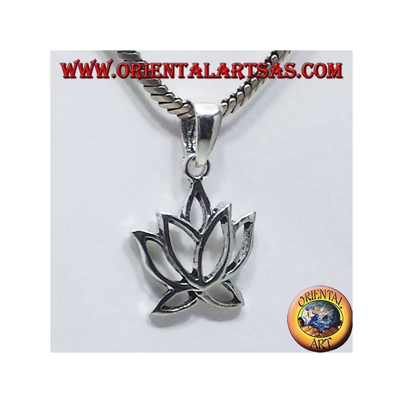 Lotus colgante de plata