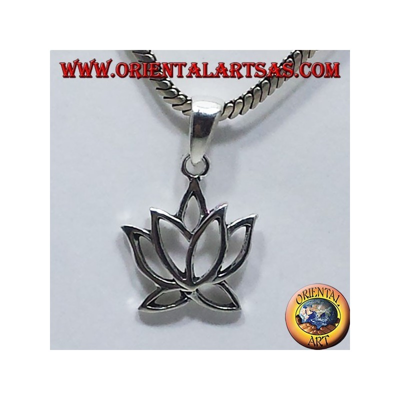 Lotus colgante de plata