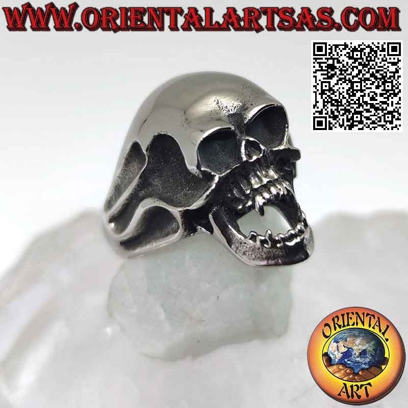 Anillo de acero quirúrgico (316L), cráneo delgado con patillas profundas