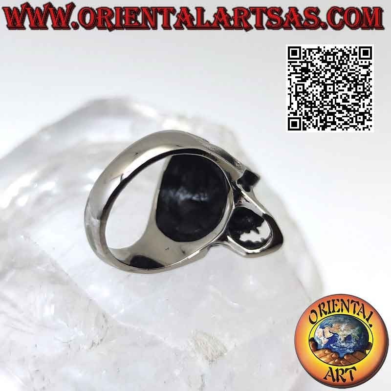 Surgical steel ring (316L), slender skull with deep temples