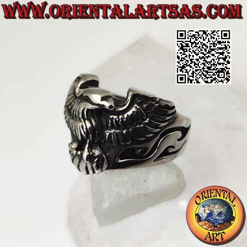 Ring aus Chirurgenstahl (316L), mit Dreivierteladler