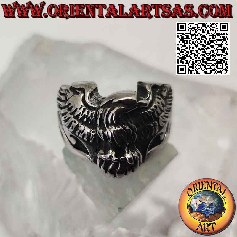 Ring aus Chirurgenstahl (316L), mit Dreivierteladler