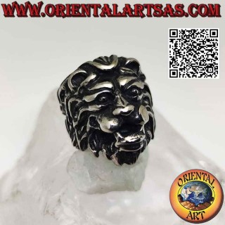 Anneau en acier chirurgical (316L), grosse tête de lion