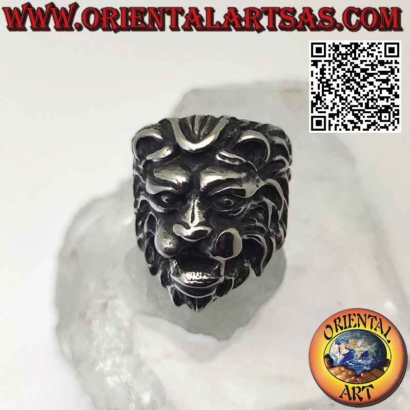 Anneau en acier chirurgical (316L), grosse tête de lion