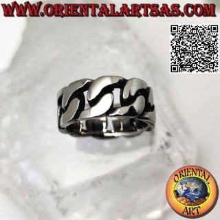 Anillo de acero quirúrgico (316L), banda de cadena ancha de anillos gruesos