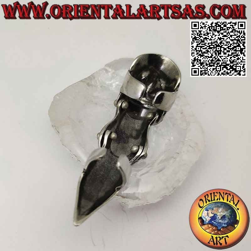 Anello in acciaio chirurgico (316L), armatura massiccia con teschi a bassorilievo (regolabile)