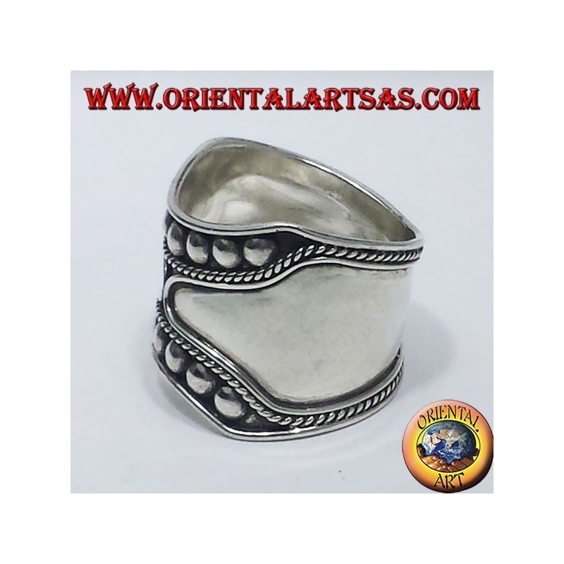 Ring breiten Gürtel Silber Bali (Stollen)