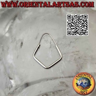 Pendientes de alambre de plata, pentágono de 13 mm