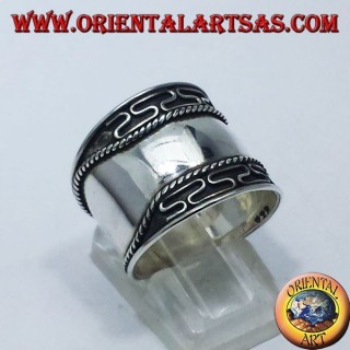 large anneau d'argent de ceinture Bali 