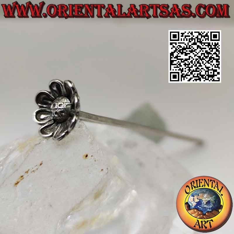 Épingle à cheveux en argent 925 ‰ avec fleur décorative