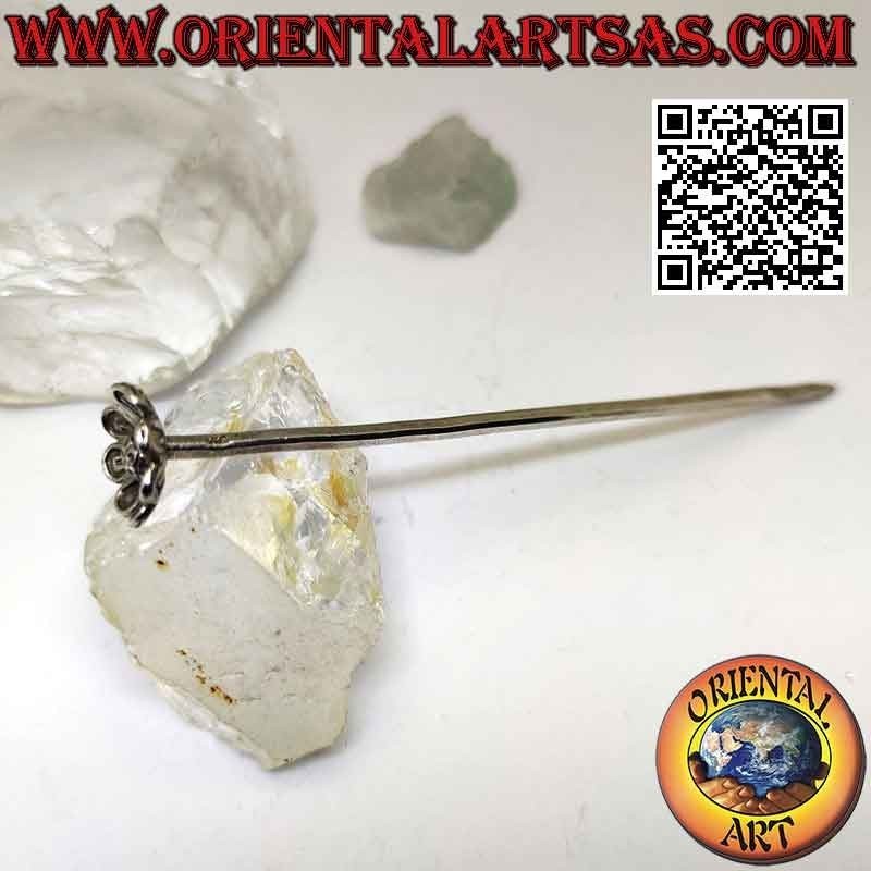 Haarnadel aus 925 ‰ Silber mit dekorativer Blume