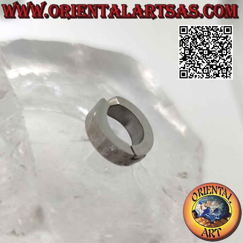 Ohrringe aus Chirurgenstahl (316L), 4 x 14 mm quadratische Creolen (ohne Loch)