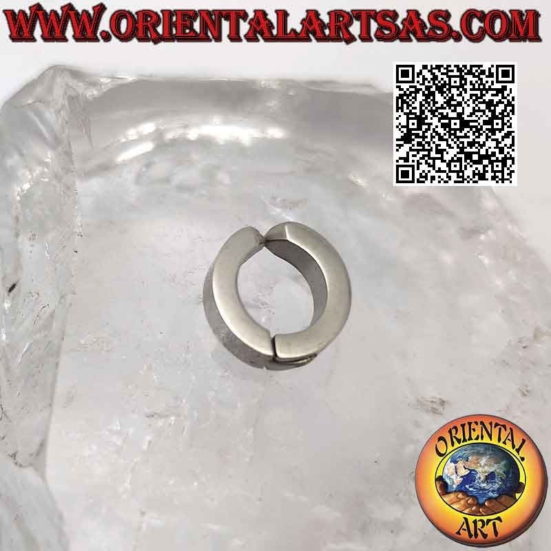 Boucles d'oreilles en acier chirurgical (316L), 4 créoles carrées 14 mm (sans trou)