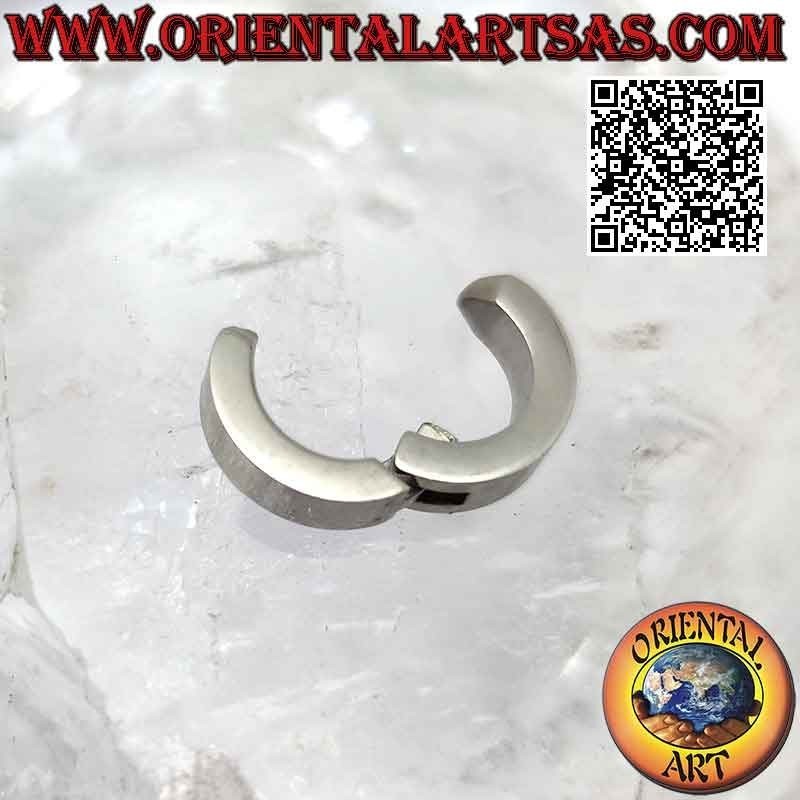 Orecchini in acciaio chirurgico (316L), cerchi squadrati da 4 x 14 mm  (senza buco)