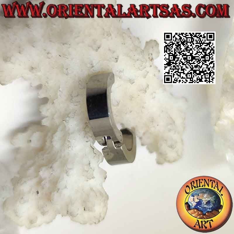 Boucles d'oreilles en acier chirurgical (316L), 4 créoles carrées 14 mm (sans trou)